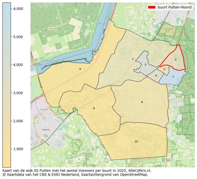Afbeelding van de buurt Putten-Noord op de kaart.