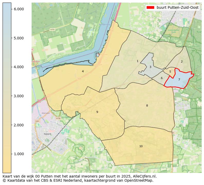 Afbeelding van de buurt Putten-Zuid-Oost op de kaart.