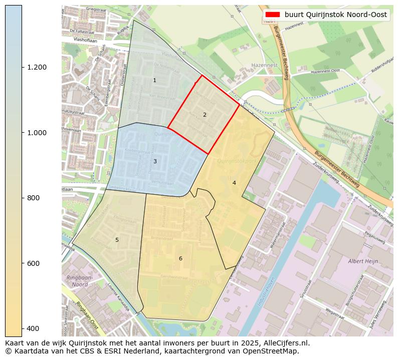 Afbeelding van de buurt Quirijnstok Noord-Oost op de kaart.