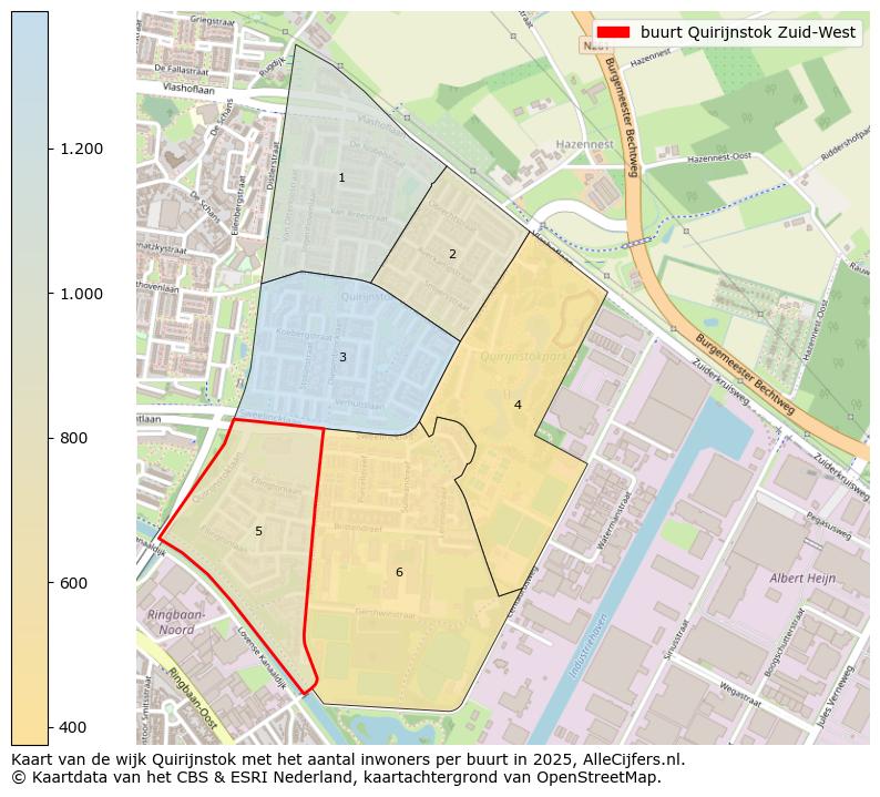 Afbeelding van de buurt Quirijnstok Zuid-West op de kaart.