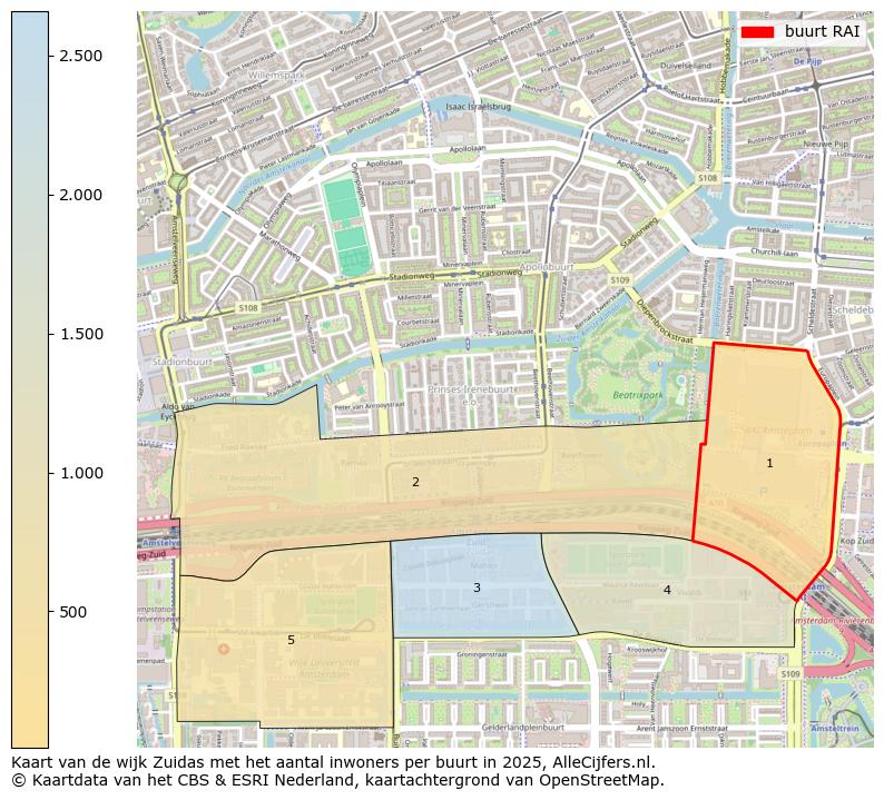 Afbeelding van de buurt RAI op de kaart.