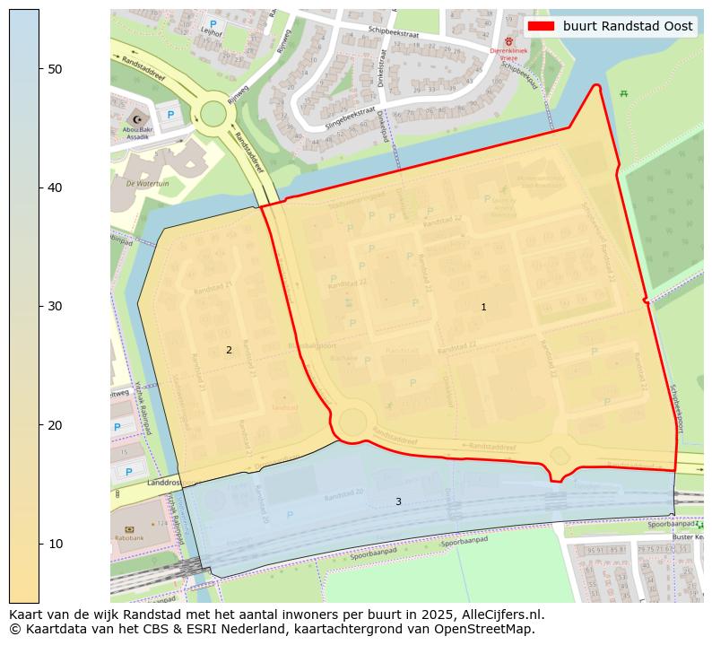 Afbeelding van de buurt Randstad Oost op de kaart.