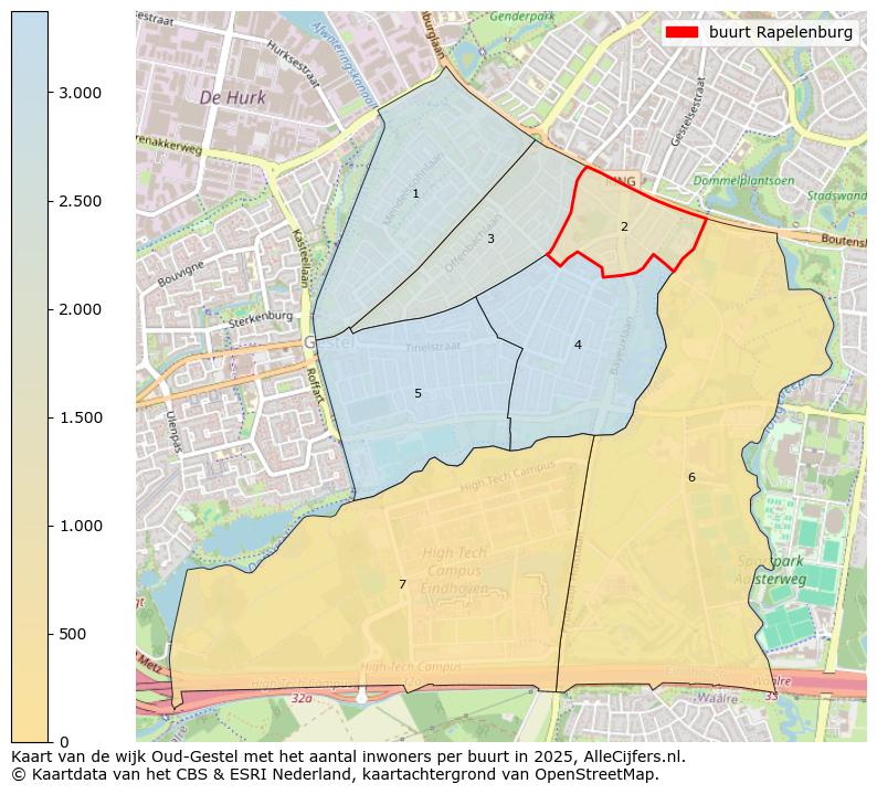 Afbeelding van de buurt Rapelenburg op de kaart.