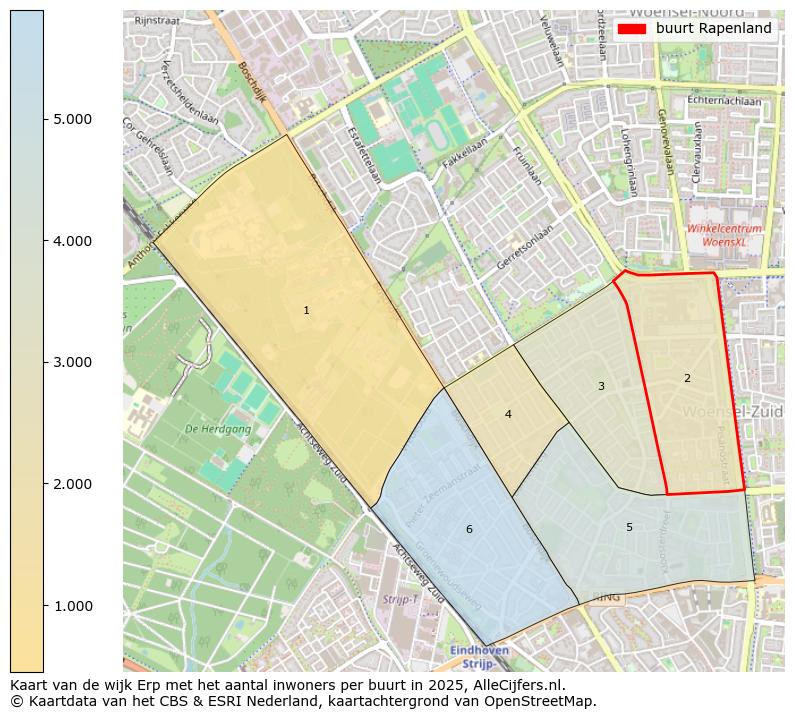 Afbeelding van de buurt Rapenland op de kaart.