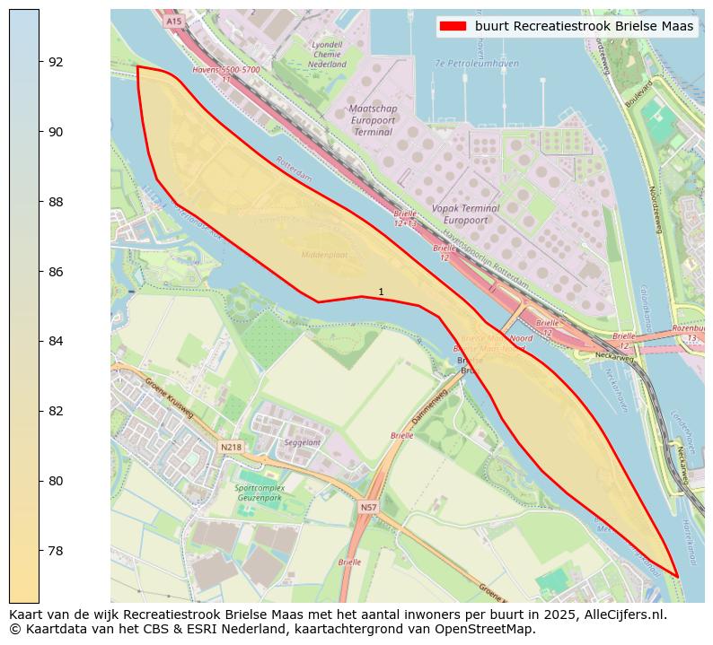Afbeelding van de buurt Recreatiestrook Brielse Maas op de kaart.