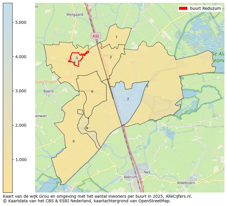 Afbeelding van de buurt Reduzum op de kaart.
