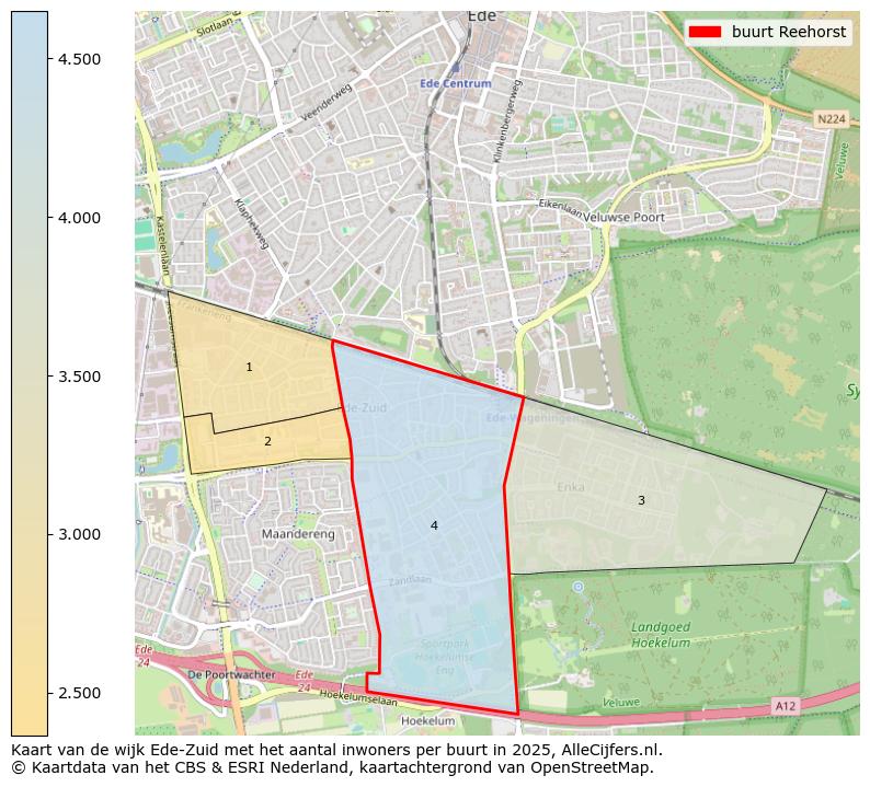 Afbeelding van de buurt Reehorst op de kaart.