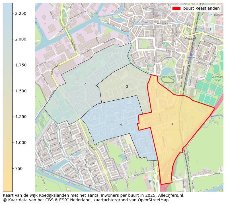 Afbeelding van de buurt Reestlanden op de kaart.