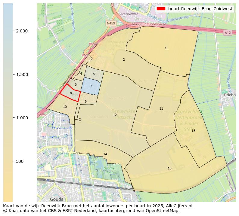 Afbeelding van de buurt Reeuwijk-Brug-Zuidwest op de kaart.