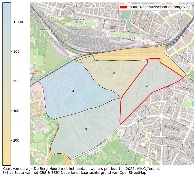 Afbeelding van de buurt Regentesselaan en omgeving op de kaart.