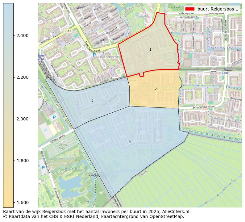 Afbeelding van de buurt Reigersbos 1 op de kaart.