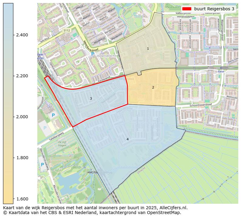 Afbeelding van de buurt Reigersbos 3 op de kaart.