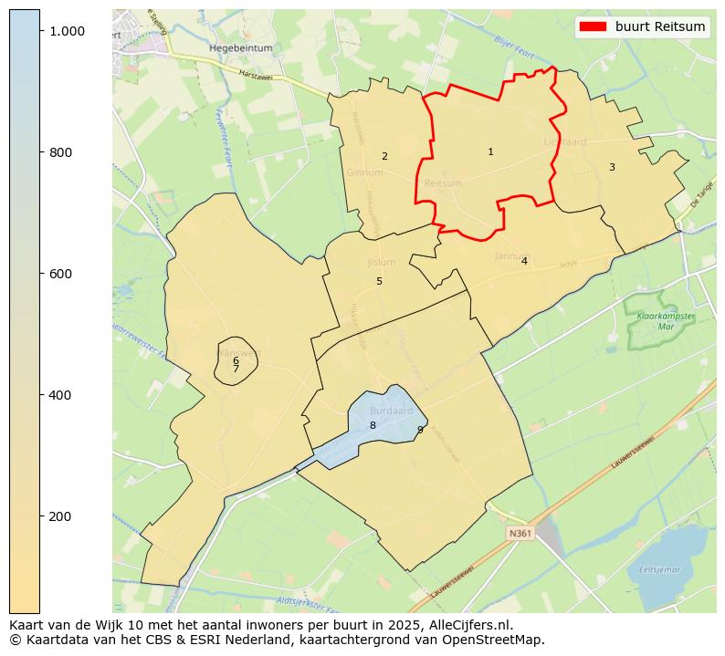 Afbeelding van de buurt Reitsum op de kaart.
