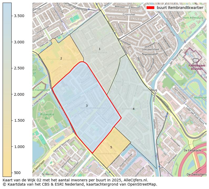 Afbeelding van de buurt Rembrandtkwartier op de kaart.