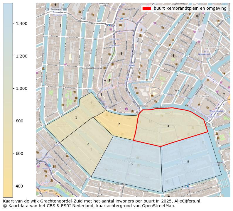 Afbeelding van de buurt Rembrandtplein en omgeving op de kaart.