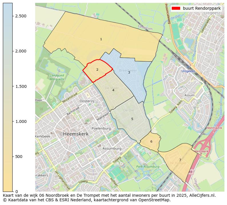 Afbeelding van de buurt Rendorppark op de kaart.