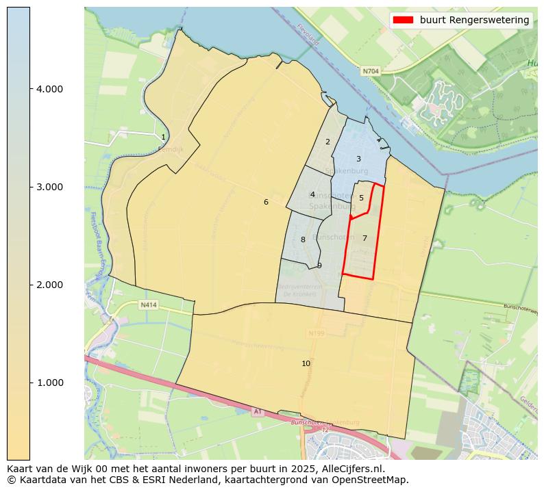 Afbeelding van de buurt Rengerswetering op de kaart.