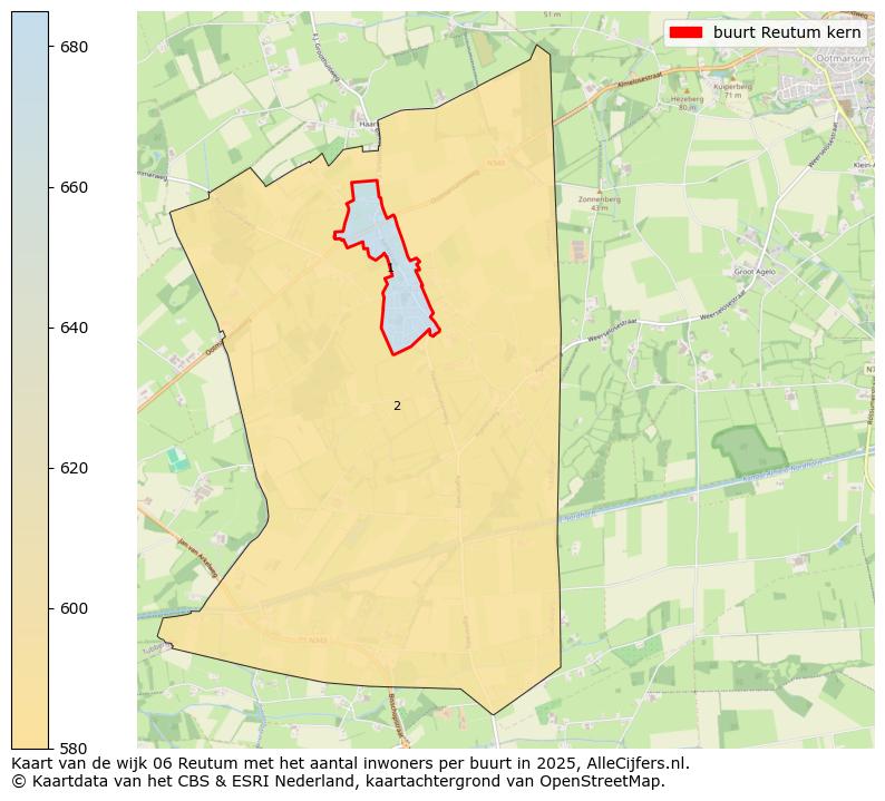 Afbeelding van de buurt Reutum kern op de kaart.