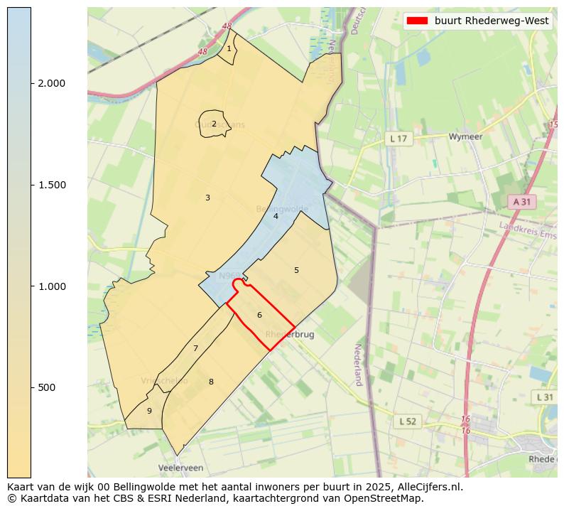 Afbeelding van de buurt Rhederweg-West op de kaart.