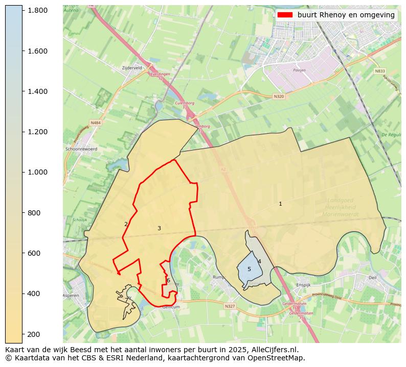 Afbeelding van de buurt Rhenoy en omgeving op de kaart.