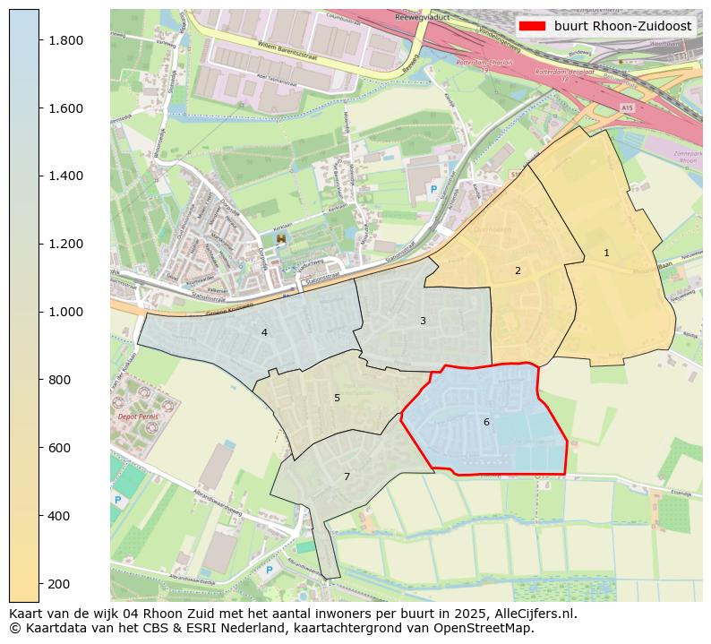 Afbeelding van de buurt Rhoon-Zuidoost op de kaart.
