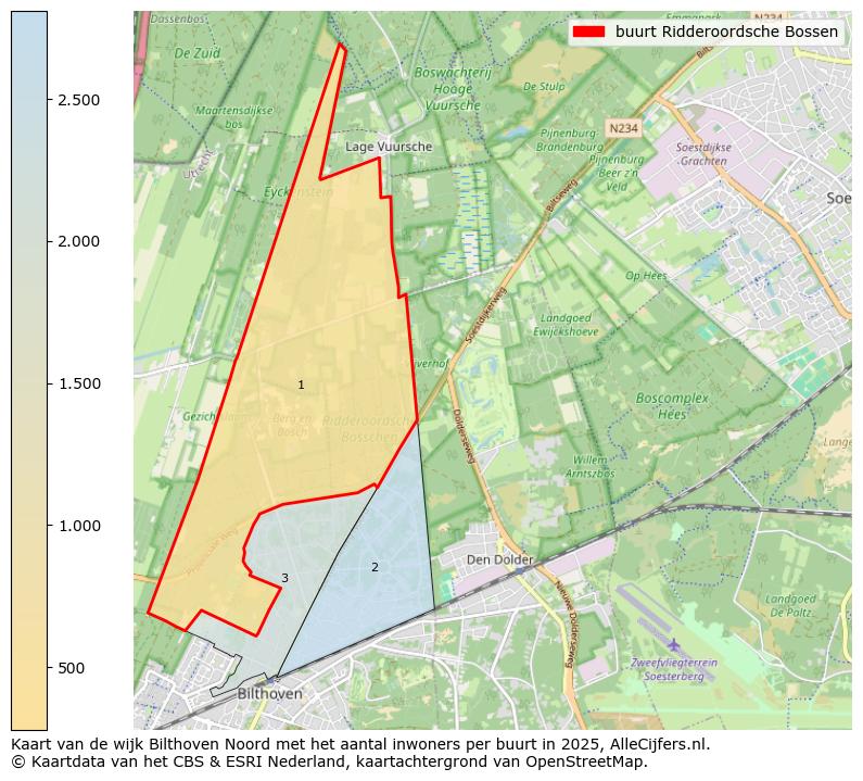 Afbeelding van de buurt Ridderoordsche Bossen op de kaart.