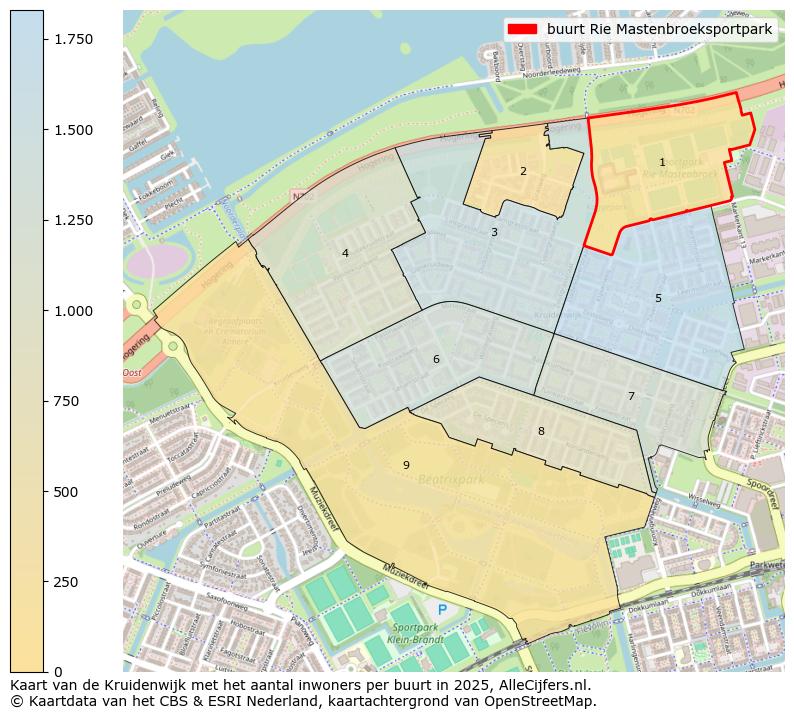 Afbeelding van de buurt Rie Mastenbroeksportpark op de kaart.