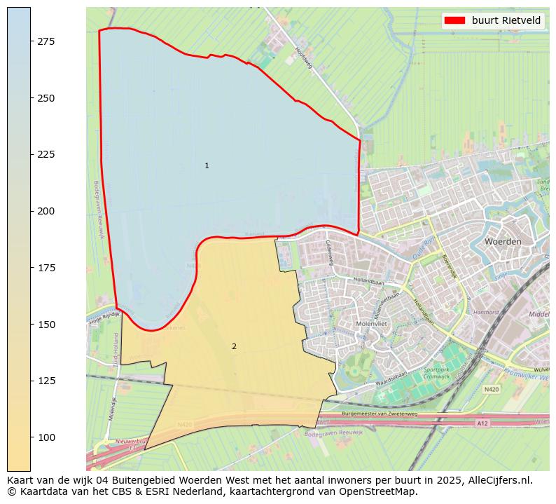 Afbeelding van de buurt Rietveld op de kaart.