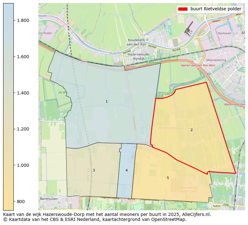 Afbeelding van de buurt Rietveldse polder op de kaart.