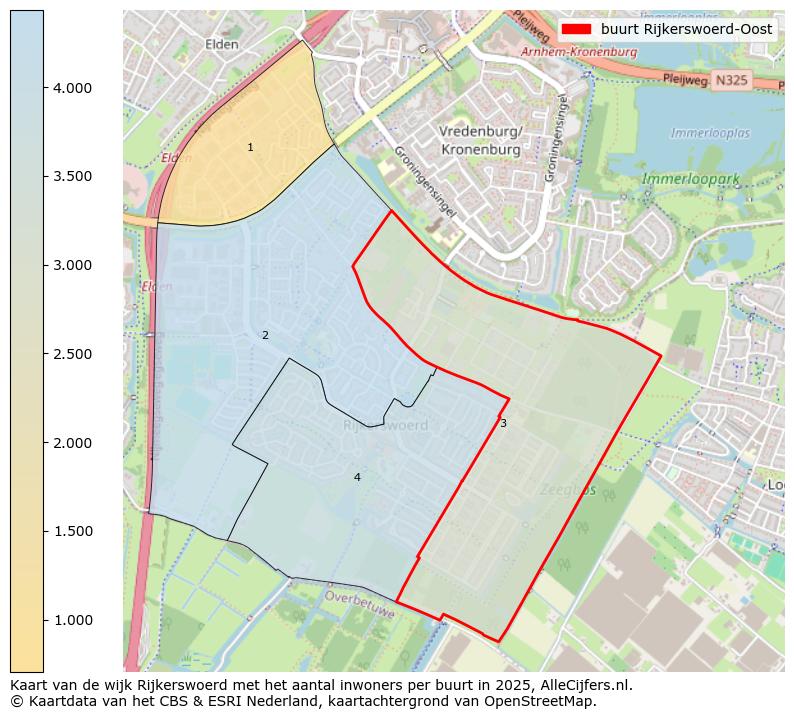 Afbeelding van de buurt Rijkerswoerd-Oost op de kaart.