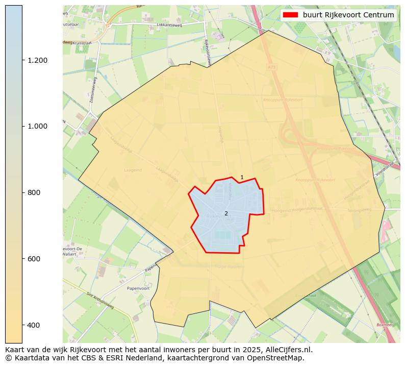 Afbeelding van de buurt Rijkevoort Centrum op de kaart.