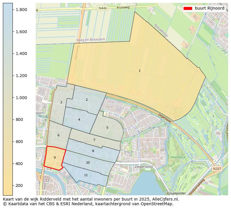Afbeelding van de buurt Rijnoord op de kaart.