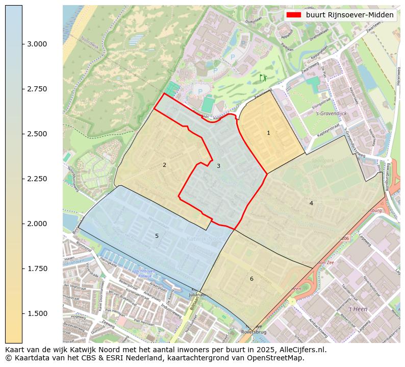 Afbeelding van de buurt Rijnsoever-Midden op de kaart.