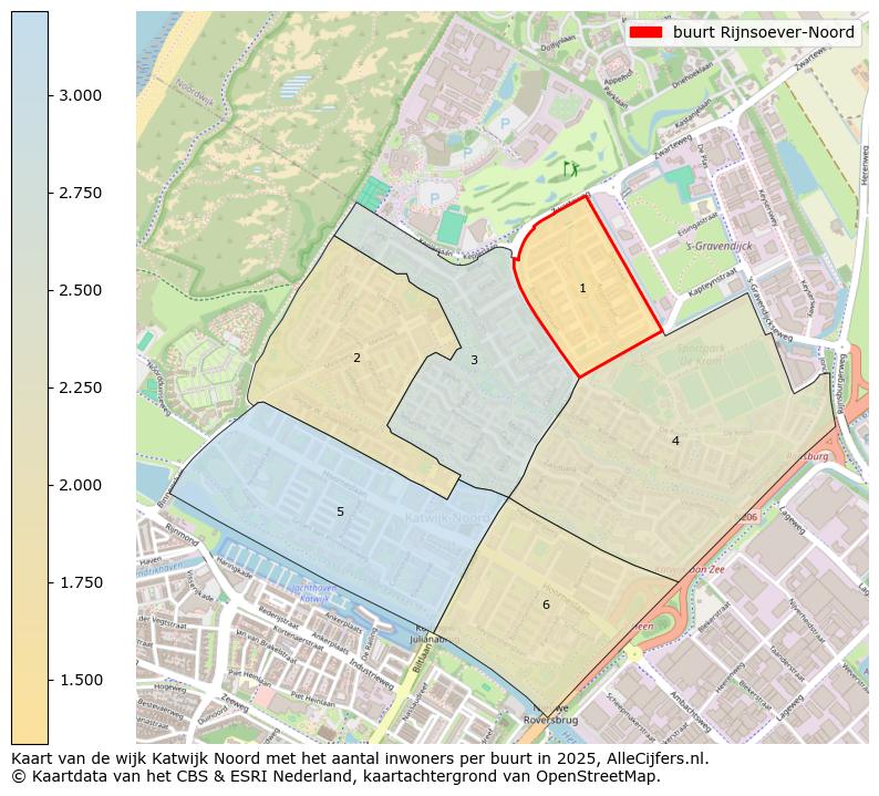 Afbeelding van de buurt Rijnsoever-Noord op de kaart.