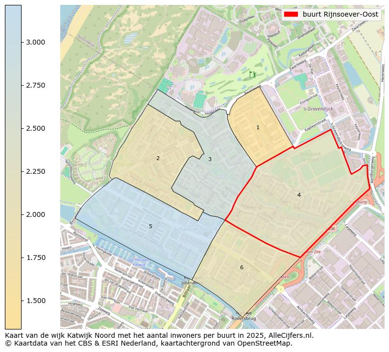 Afbeelding van de buurt Rijnsoever-Oost op de kaart.