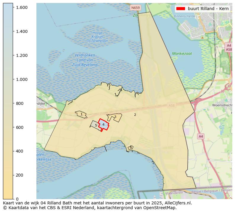 Afbeelding van de buurt Rilland - Kern op de kaart.