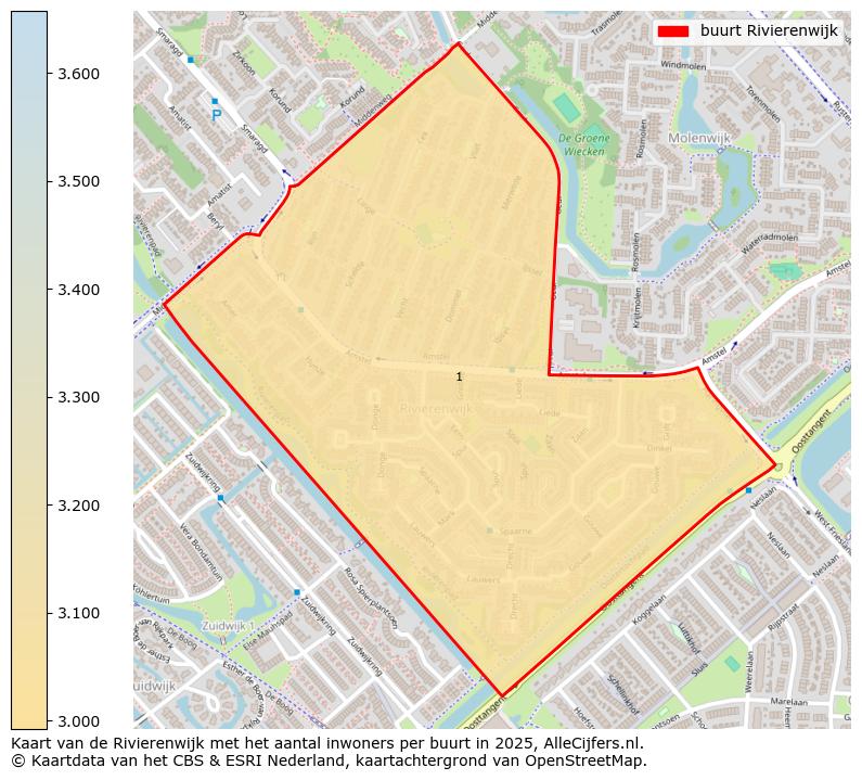 Afbeelding van de buurt Rivierenwijk op de kaart.