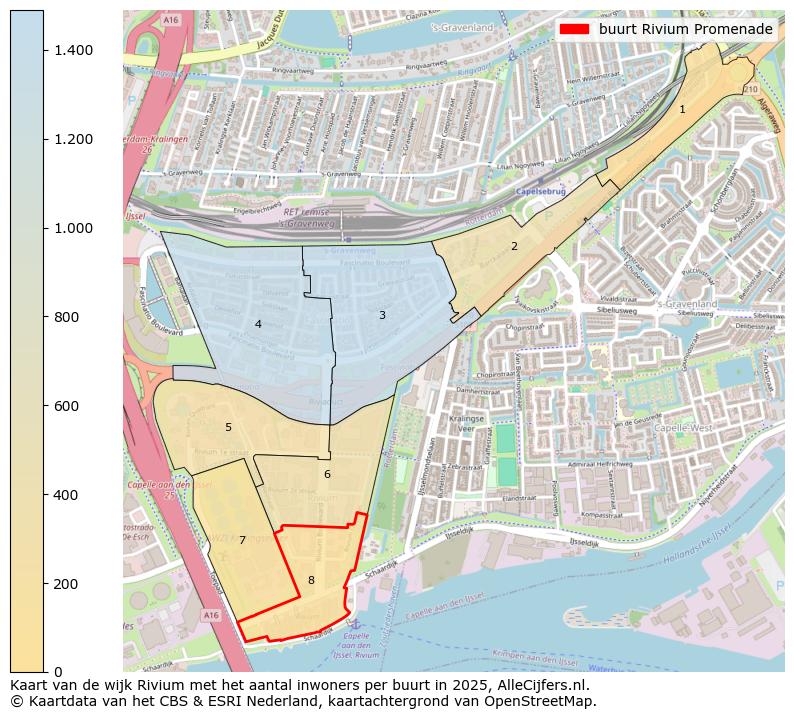 Afbeelding van de buurt Rivium Promenade op de kaart.