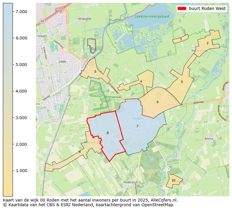 Afbeelding van de buurt Roden West op de kaart.