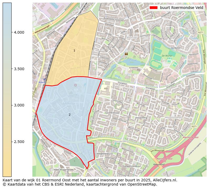 Afbeelding van de buurt Roermondse Veld op de kaart.