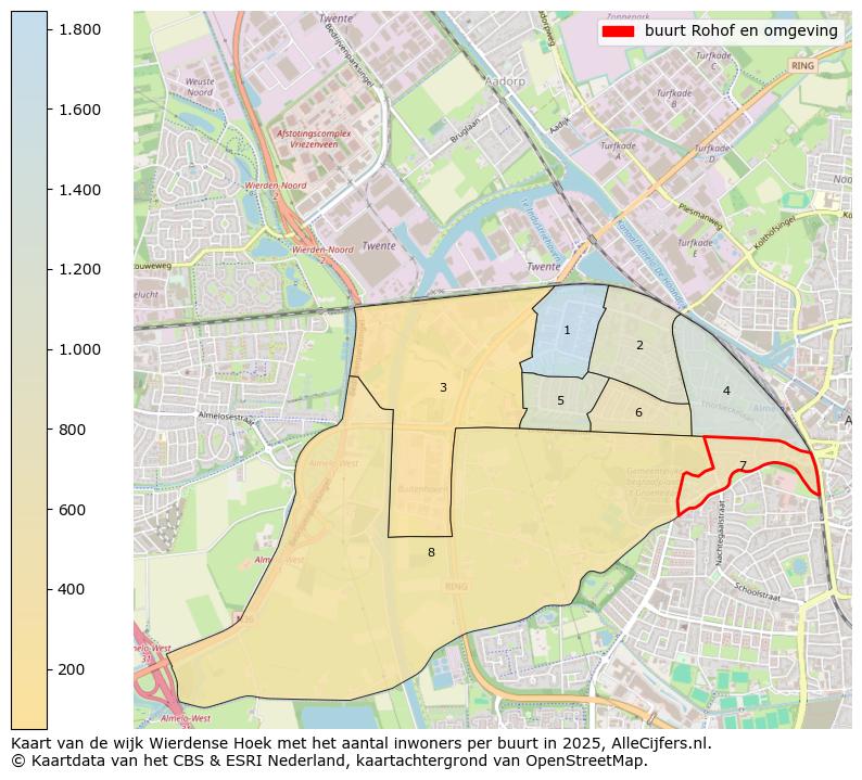 Afbeelding van de buurt Rohof en omgeving op de kaart.