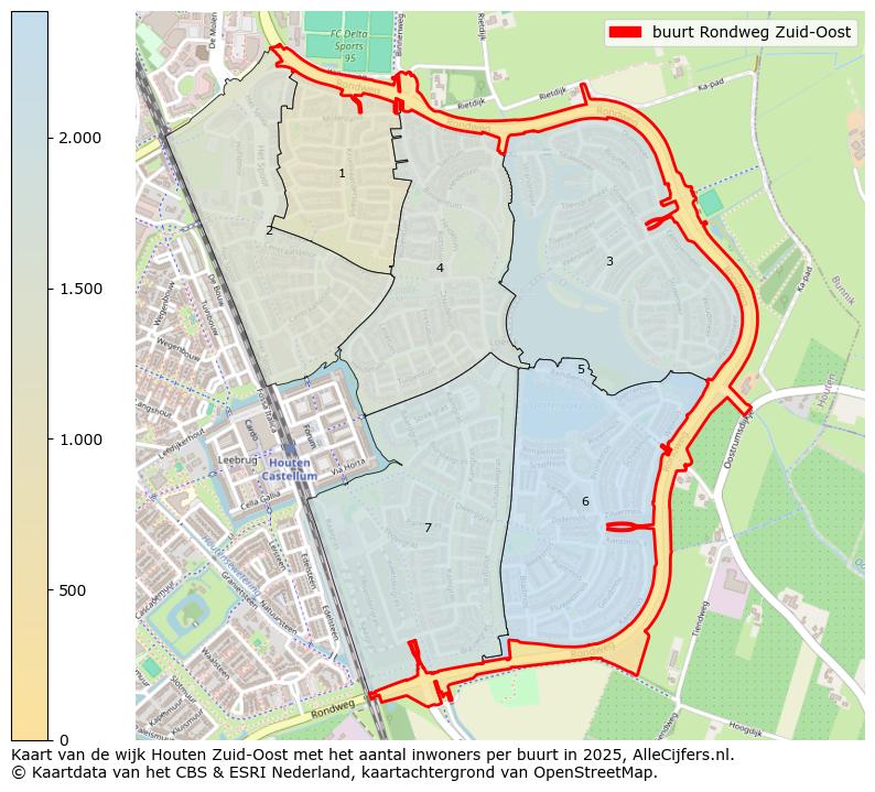 Afbeelding van de buurt Rondweg Zuid-Oost op de kaart.