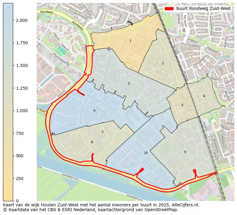 Afbeelding van de buurt Rondweg Zuid-West op de kaart.