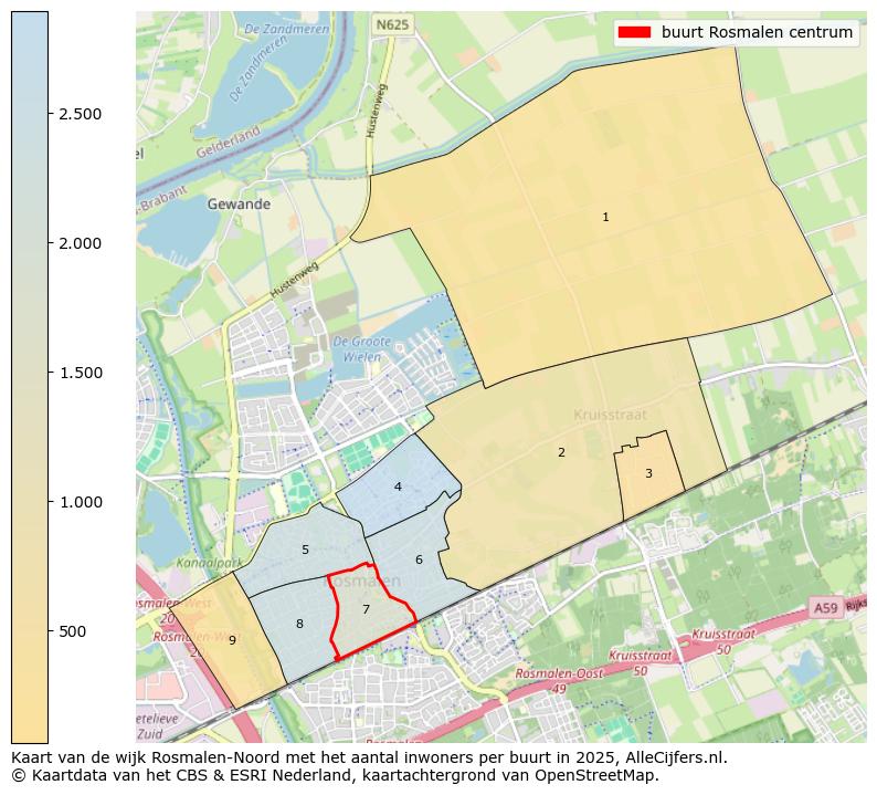 Afbeelding van de buurt Rosmalen centrum op de kaart.
