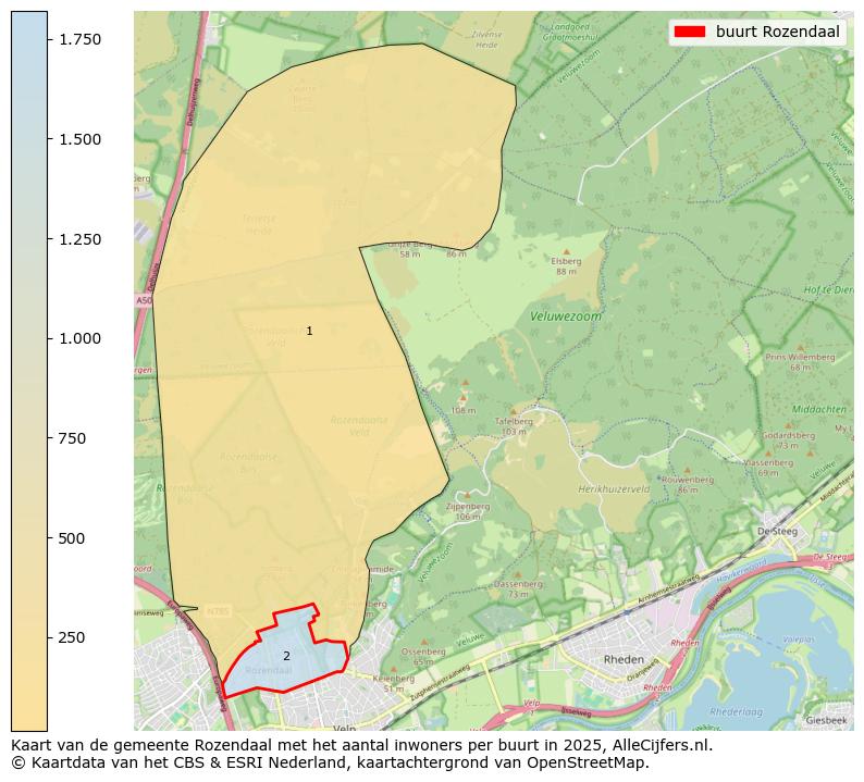 Afbeelding van de buurt Rozendaal op de kaart.