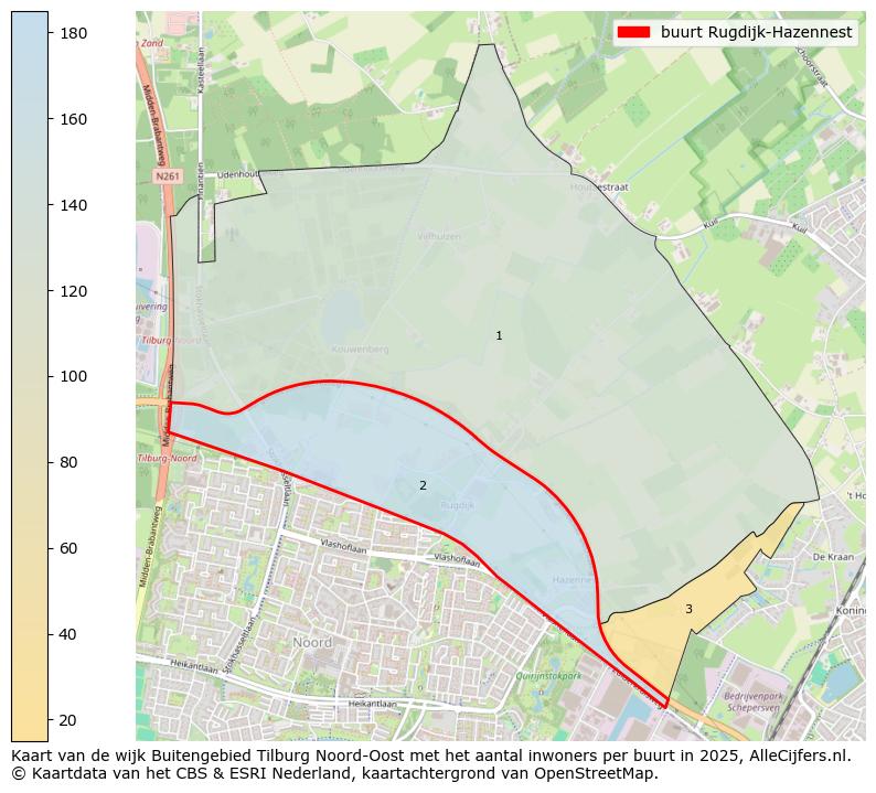 Afbeelding van de buurt Rugdijk-Hazennest op de kaart.