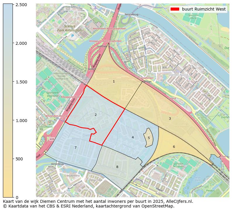 Afbeelding van de buurt Ruimzicht West op de kaart.
