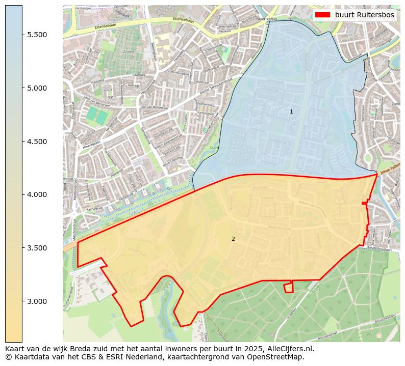 Afbeelding van de buurt Ruitersbos op de kaart.