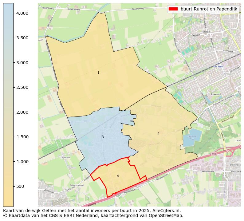 Afbeelding van de buurt Runrot en Papendijk op de kaart.