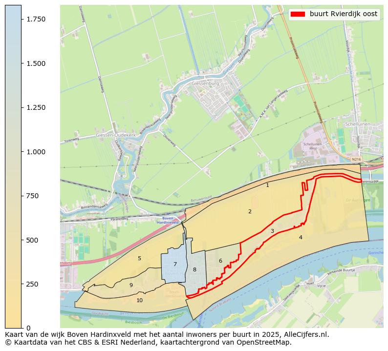Afbeelding van de buurt Rvierdijk oost op de kaart.